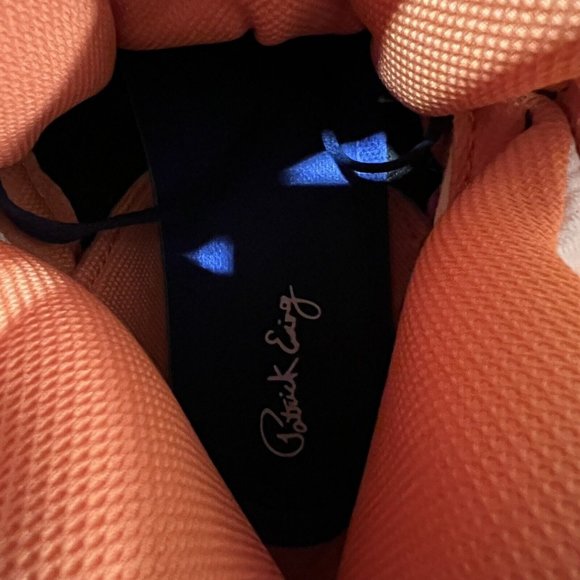 Ewing 33 Hi Men's 13 Blue Suede And Orange Knicks High Top Basketball Sneakers - Picture 10 of 11